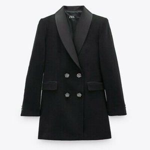 Zara Velvet Frock Coat w Satin Lapel
